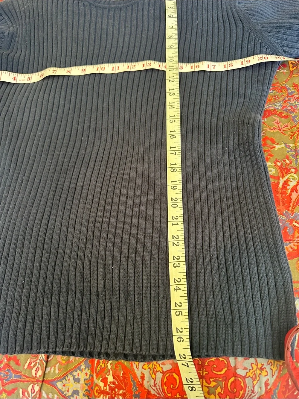Old Navy Men's Dark Navy Ribbed Crewneck Sweater Size Large